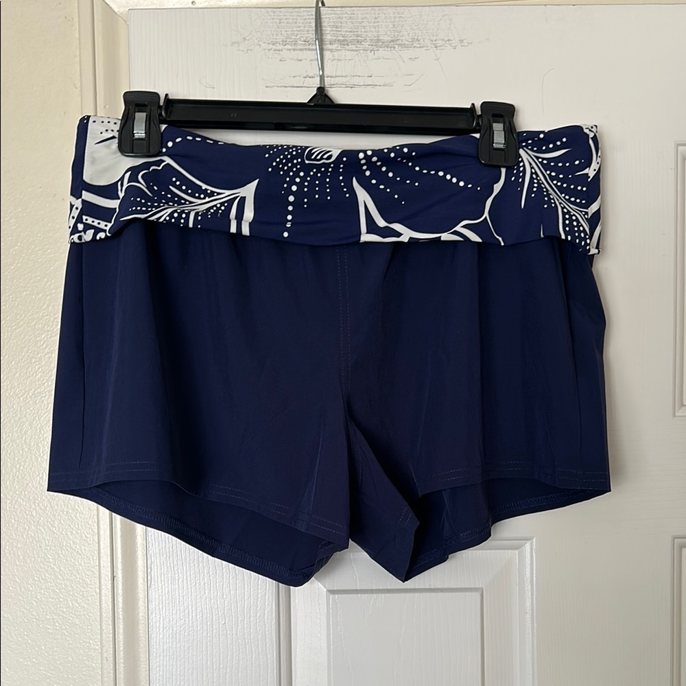La Blanca Women's Navy Blue Swim Coverup Shorts